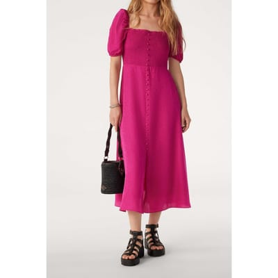 BA&SH Robe Sasha Fushia Maat: XS | Maxi Jurken Outlet | Dames | Roze
