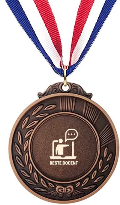 Akyol - beste docent medaille bronskleuring - Docent - cadeau docent - leuk cadeau voor je docent om te geven - verjaardag docent