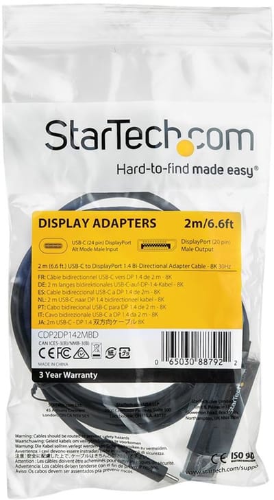 Startech USB-C to DP 1.4 2M Bi-directional