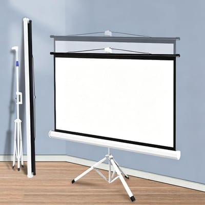 Projectorscherm - Filmscherm - Thuisbioscoop - Kreukvrij statief - 72 inch - Wit