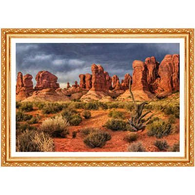Paysage Désertique DIY Fait Main Peinture Diamant Point de Croix Ensemble Broderie Diamant Motif Diamant 20X30CM gray