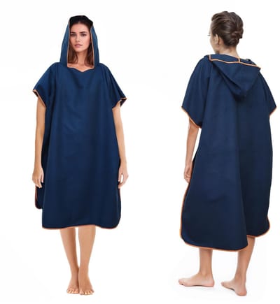 Dailygoods- Badponcho Microvezel - Lange Omkleedhulp - Surfponcho - Douchecape - Privé Kleedruimte - Universele Maat - Omkleedponcho