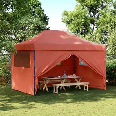 vidaXL - Partytent - 279 - x - 410 - x - 315 - cm - Terracotta - Oxford - Stof