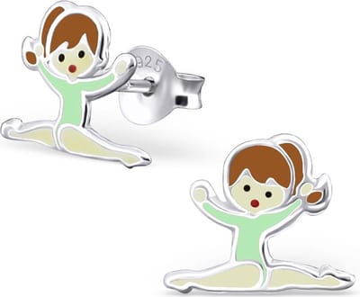 Princess Oorbellen Aibi - 925 Zilver E-Coating - Ballet/Turnster - 8x10mm