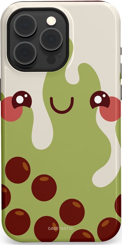 Casetastic Hoesje Geschikt voor Apple iPhone 15 Pro Max Magsafe - Stijlvolle Beschermende Duo-layer Case - Smeltende pistache bolletjes