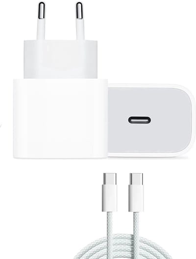 USB C Snellader 20W + USB-C Kabel 1M - Geschikt voor al jouw USB-C Apparaten - Oplader - Fast Charger - USB C Adapter - USB Stekker - Universeel - Wit