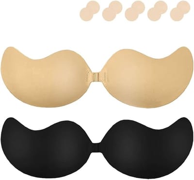 Plakbeha, push-up, sticky beha, onzichtbare beha zonder bandjes, rugvrij, borstpads, zelfklevende beha geschikt voor kleine borsten, grote borstbeha geschikt voor jurk met blote rug