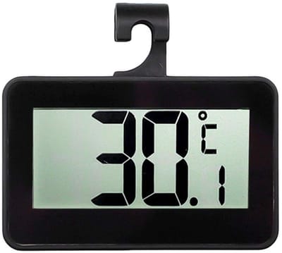 Dailygoods - Digitale koelkastvriezerthermometer - Vorstalarm - Waterdicht - Zwart - Precisie thermometer - Geschikt voor huishoudelijk gebruik - Mode...