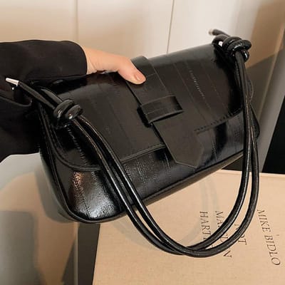 High-end Niche Tas voor Dames Nieuwe Mode Tas voor Dames Ins Modieuze Veelzijdige Eén-schouder Okseltas voor Dames black