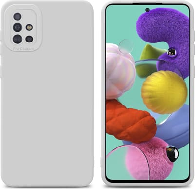 Cadorabo Hoesje geschikt voor Samsung Galaxy A51 4G / M40s in FLUID WIT - Beschermhoes gemaakt van flexibel TPU silicone Cover Fluid Case