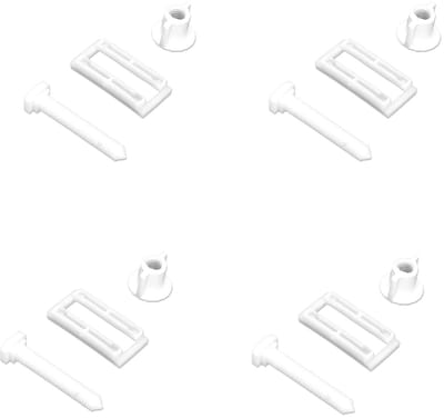WC-bril scharnierbouten - Toiletzitting bevestiging - Toilet repareren - Roestvrij kunststof materiaal - 4 stuks - Wit