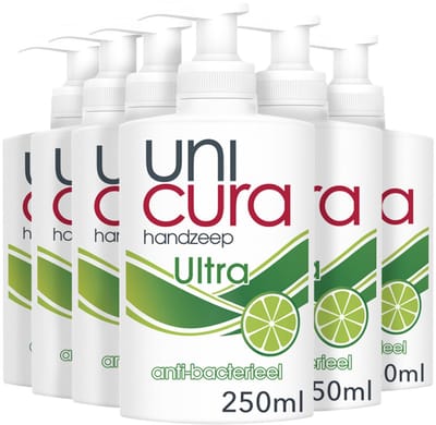 Unicura Antibacteriële Handzeep Ultra - 6 x 250 ml - Voordeelverpakking