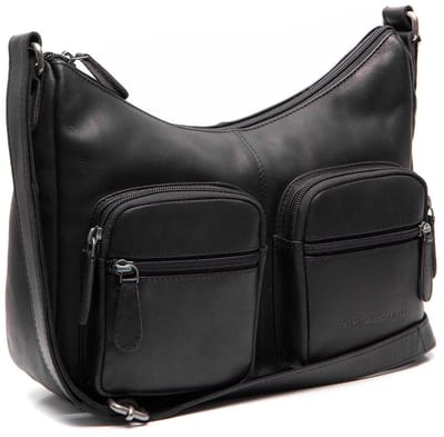 The Chesterfield Brand Valenora Waxed Pull Up Schoudertas - Zwart