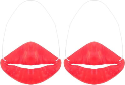 2 Stuks Grappige Karikatuur Worst Mondspeelgoed van Latex - Lippen Decoratie voor Feestjes, Maskerade en Eerste April Grappen