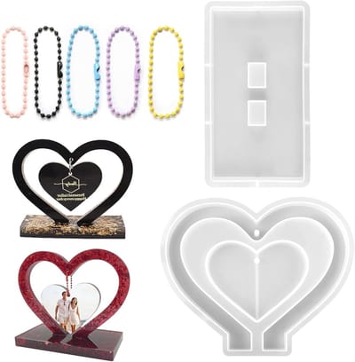 Siliconen mal hartvorm - hoge kwaliteit - voor gieten - creatief sieraden maken - ShopVlot