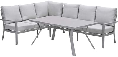 Garden Impressions Senja lounge dining set 3-delig links - valley sand