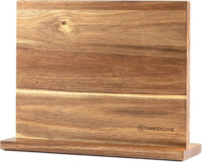 Thijox - Magnetisch Messenblok van Acaciahout - Dubbelzijdige Messenhouder met Magneetstrip - Houten Messenplank voor Keuken, Functioneel en Stijlvol