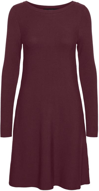 VERO MODA - VMNANCY LS BOATNECK DRESS GA EXC - Dames - Mini jurken