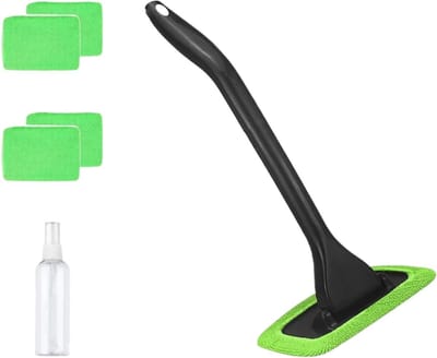 Auto Window Cleaner - Interieur Voorruit Schoonmaak Tool | Afneembare Voorruit Microfiber Borstel Voertuig Detail Stof Verwijdering Benodigdheden voor