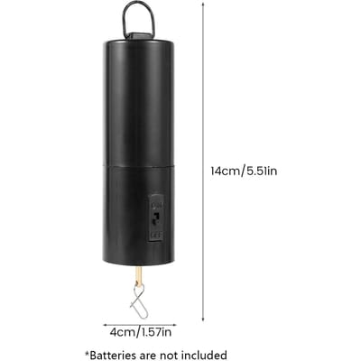 Draaibare Windgong PlasticHanger Motor Op Batterijen Windmolen Motor Laadvermogen 6 lbs Snelheid 30RPM Spinner Tuingereedschap 1pcs gray
