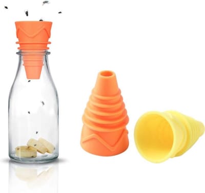 Fruitvliegjes Vanger - Insecten Bestrijden - Herbruikbaar - Siliconen Val - 2 Stuks
