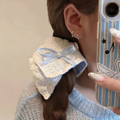 Haarelastiek - Haaraccessoire - Scrunchie voor dames - Ins haarbloem - Extra groot haarelastiek voor knot - Hoogwaardig haaraccessoire - 20 cm-vorm-11