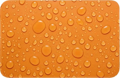 Badmat 60x40 cm - Antislip - Water - Druppels - Oranje - Badmatten voor badkamer - Badkamermat - Douchemat - Badkamer mat
