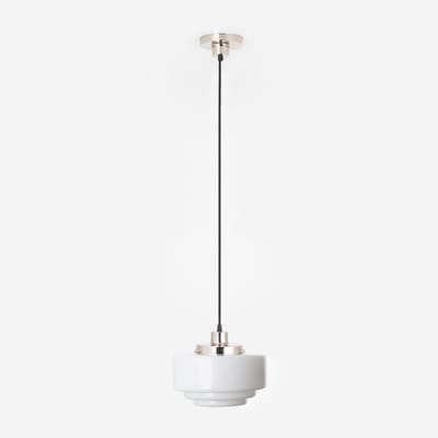 Hanglamp aan snoer Getrapt Ø 25 20's Nikkel - Art Deco Trade