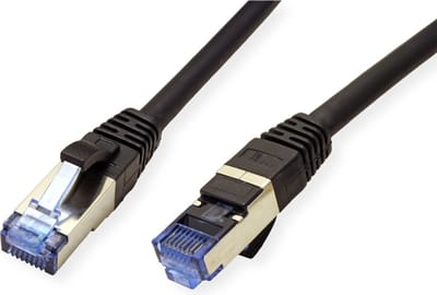 VALUE Patchkabel Kat.6A (Class EA) S/FTP (PiMF), LSOH, zwart, 3 m