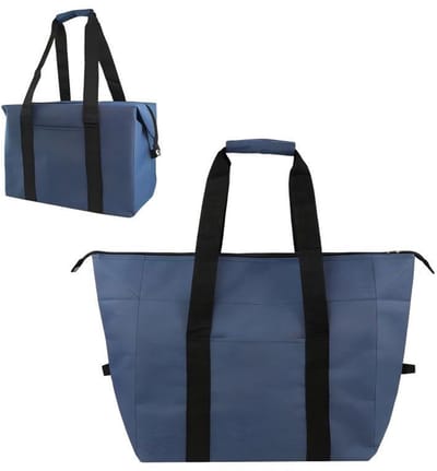 Opvouwbare picknicktas (20 l) – Boodschappentas – Thermotas – Opvouwbare koeltas – Campingtas – Geïsoleerde tas – Grote, waterdichte boodschappentas – blauw