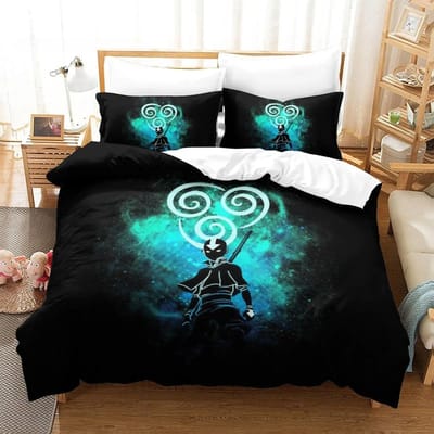 Avatar de laatste luchtmeester Beddengoedset Eenpersoons Twijfelaar Volledig Queen King Size Bedset Aldult Kind Slaapkamer 3D Print Anime Laken 70x133cm 2pcs