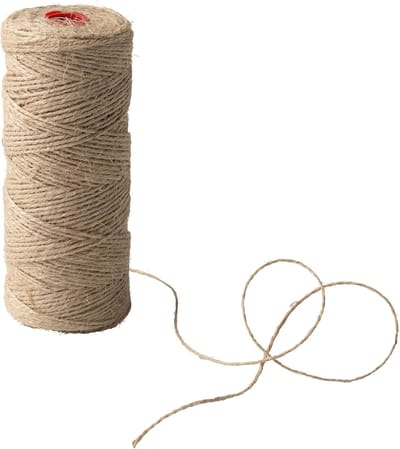 Natuurlijk jute touw, 1 mm dik, voor decoraties en knutselwerk, 100 m, koord om te knutselen, decoreren, knutselen, spoel van natuurlijke hennep