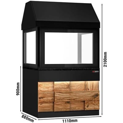 GGM Gastro Neutralelement für Holzkohlegrills TORONTO - 1100mm - schwarze Granit-Arbeitsplatte Zwart / Bruin