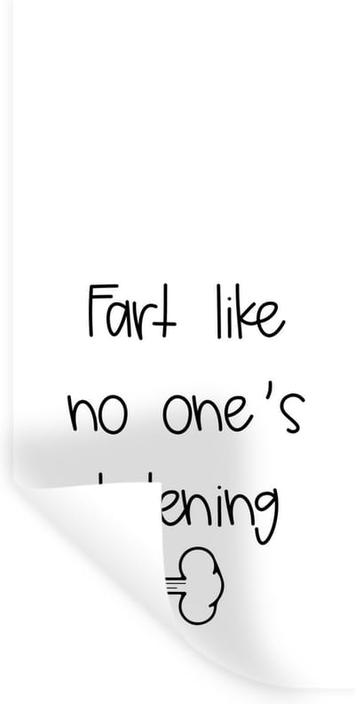 Muurstickers - Sticker Folie - Spreuken - Quotes - Fart like no one's listening - Scheet - Wolk - 40x80 cm - Plakfolie - Muurstickers Kinderkamer - Zelfklevend Behang - Zelfklevend behangpapier - Stickerfolie