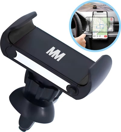 MMOBIEL Auto Telefoonhouder Ventilatierooster - 360° Draaibaar – Ventilatieclip – Universeel Geschikt voor Mobiele Telefoons – Handsfree Telefoonhouder – Betrouwbare en Stabiele Telefoonhouder - Zwart