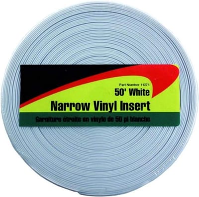 50ft (15.2m) Smalle Vinyl Strip Wit voor Camper en Caravan Afdichting 3/4 Inch Breed