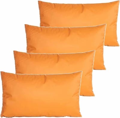 Anna's collection buitenkussens - 4x - oker geel - 30 x 50 cm - binnen/buiten