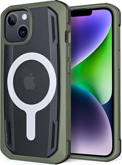 Raptic Secure MagSafe iPhone 14 Plus Hoesje Duurzaam Back Cover Groen
