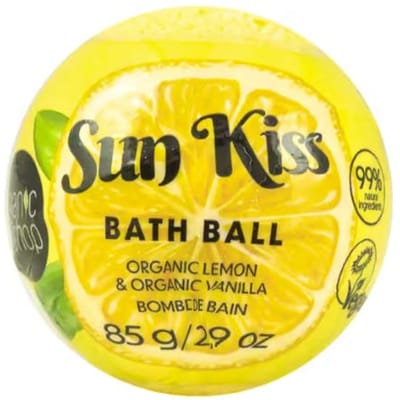 Organic Shop Sun Kiss Organic Lemon &amp; Vanilla Bath Ball 85 g