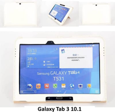 Samsung Galaxy Tab 3 10.1 Smart Tablethoes Wit voor bescherming van tablet (P5210)- 8719273107690