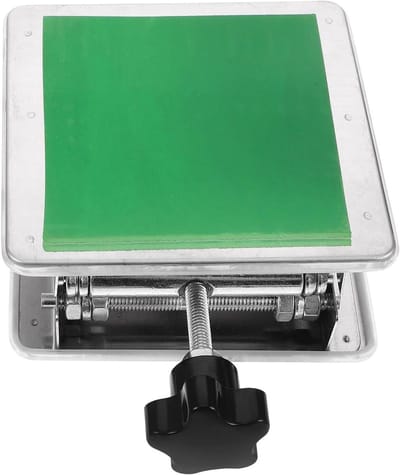 Verstelbaar Hefplatform - Laboratoriumlift Werkbanklift - Precisiewerk - Antislip Rubber Bescherming - 10x10 cm - Zilver