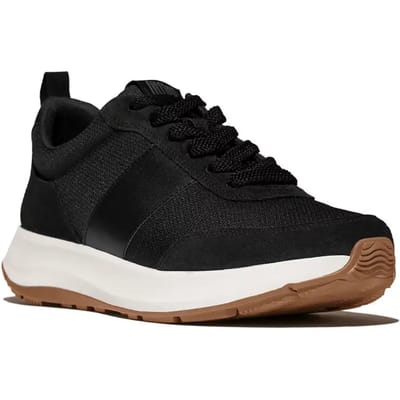 FitFlop FitFlop F-Mode Flow Mens Suede-Mix Sneakers ZWART - Maat 43