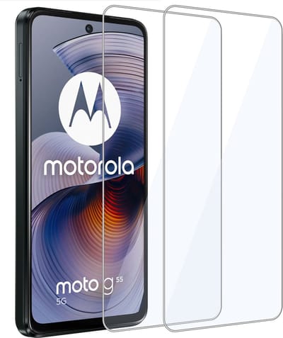2x Geschikt voor Motorola Moto G55 5G - Screenprotector - Beschermglas - GuardCover