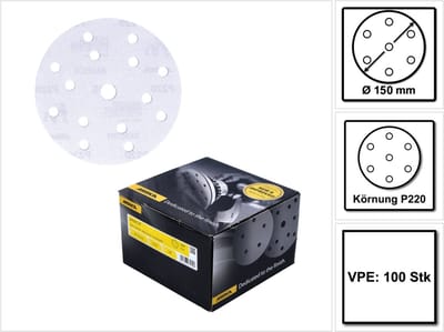 Mirka schuurpapier basecut korrel P220 150 mm 100 stk