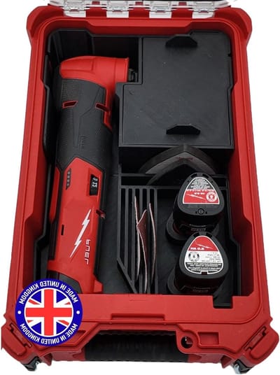Multitool Organizer Inzetstuk - Gereedschap Houder - Gereedschap Opbergen - Precisie Pasvorm - 30x20x2.3 cm - Zwart
