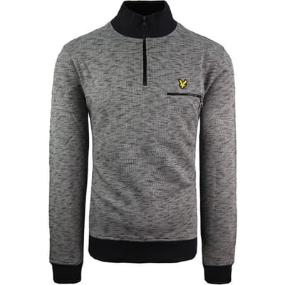 Lyle & Scott Space Dye Heren Donkergrijze Trui