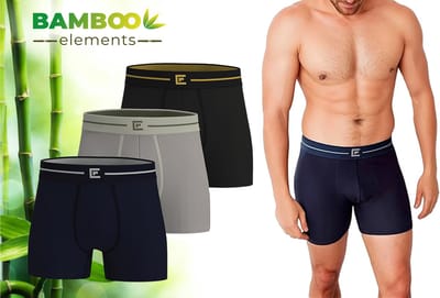 Bamboo Elements Boxershort Heren - 3 Pack - Donker Assorti M- Boxershorts - Bamboo Boxershort Heren