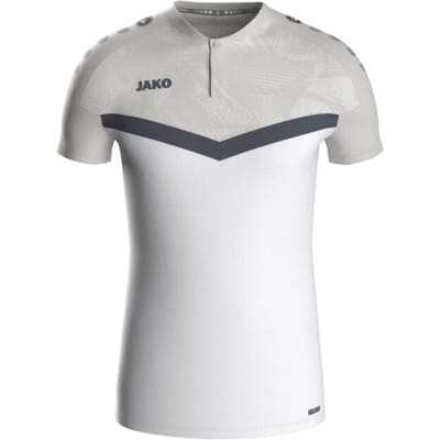 Jako Iconic Polo Heren - Wit / Zachtgrijs | Maat: S