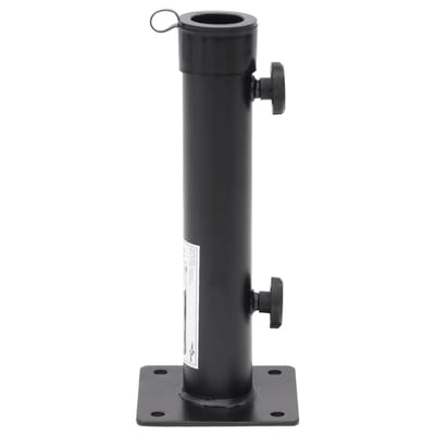 vidaXL - Parasolvoet - voor - Ø38/48 - mm - stok - staal - matzwart