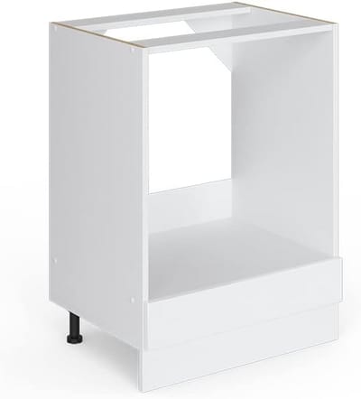 Universele Keukenkast Onderkast 60 cm Hoogglans Wit met Niche